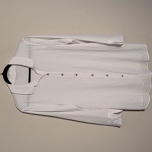 Habitat Crinkle Shirt Sz L Beachy Lagenlook Vacation